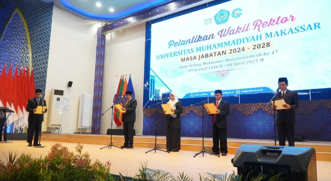 Unismuh Makassar Lantik Empat Wakil Rektor Baru, Siap Menuju Kampus Riset dan Berdaya Saing Global